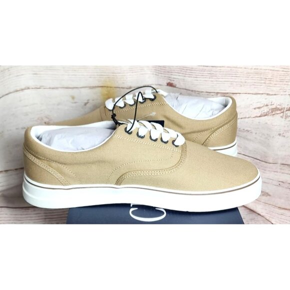 M Chaps Taupe Canvas Lace-Up Low Cut Dress/Casual Shoes – Size 10 Comfortable - Picture 5 of 11